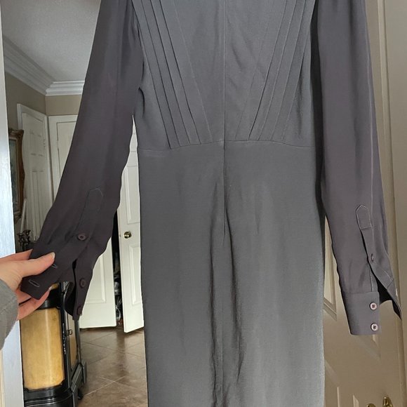 Yigal Azrouël Long sleeve fitted Grey Dress - Picture 6 of 8